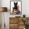 Diamond Painting -DIY Round Drill Black Cat in a Book(40x50cm)