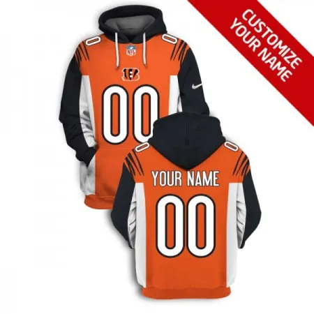 Men's Cincinnati Bengals Active Player Custom 2021 Orange Pullover Hoodie PHDN
