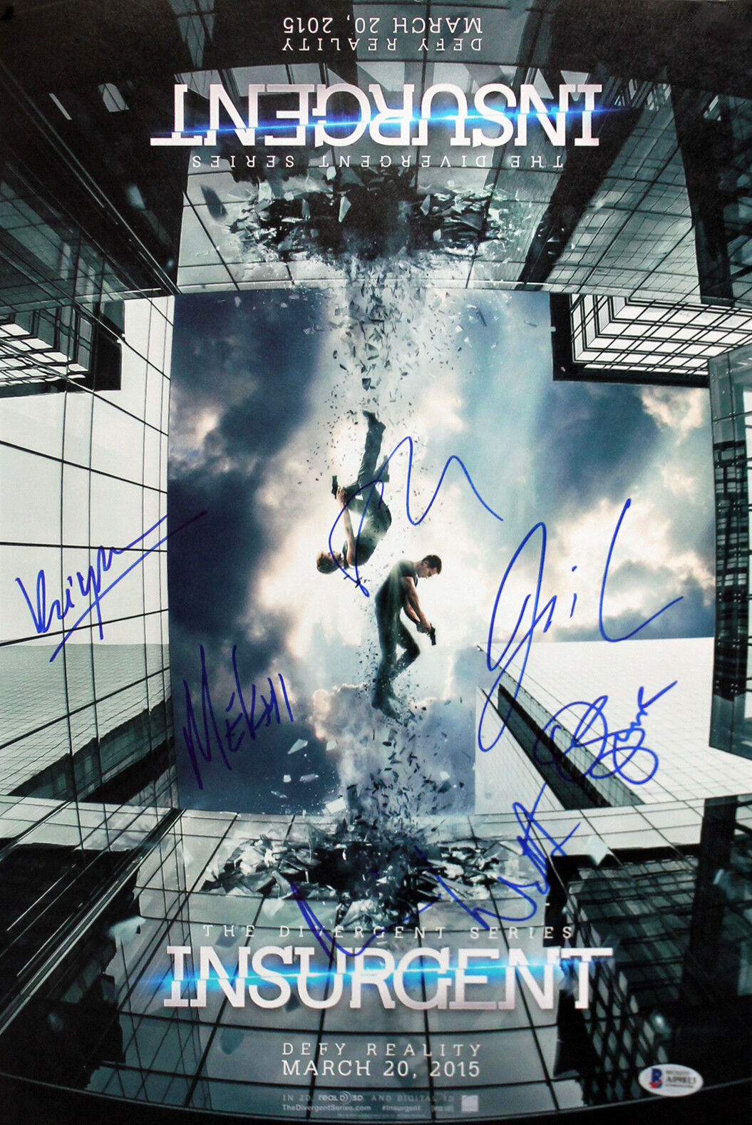 Divergent (6) Watts, Phifer, Courtney, Spencer Signed 12x18 Photo Poster painting BAS #A09813