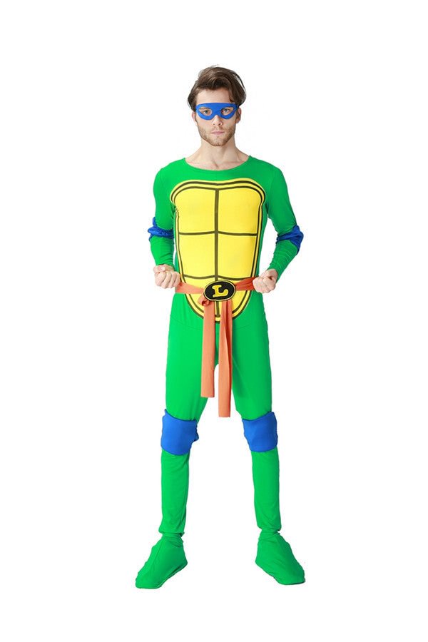 Elastic Teenage Mutant Ninja Turtles Halloween Costume For Men Blue-elleschic