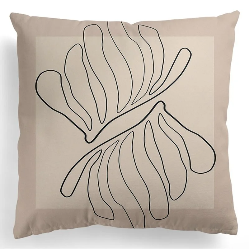 INS Nordic Black And White Abstract Geometric Cushion Cover Velvet Throw Pillowcase Bed Sofa Car Modern Home Decor Pillow Covers