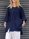 Flax Cotton Half Sleeves Shirts Tops