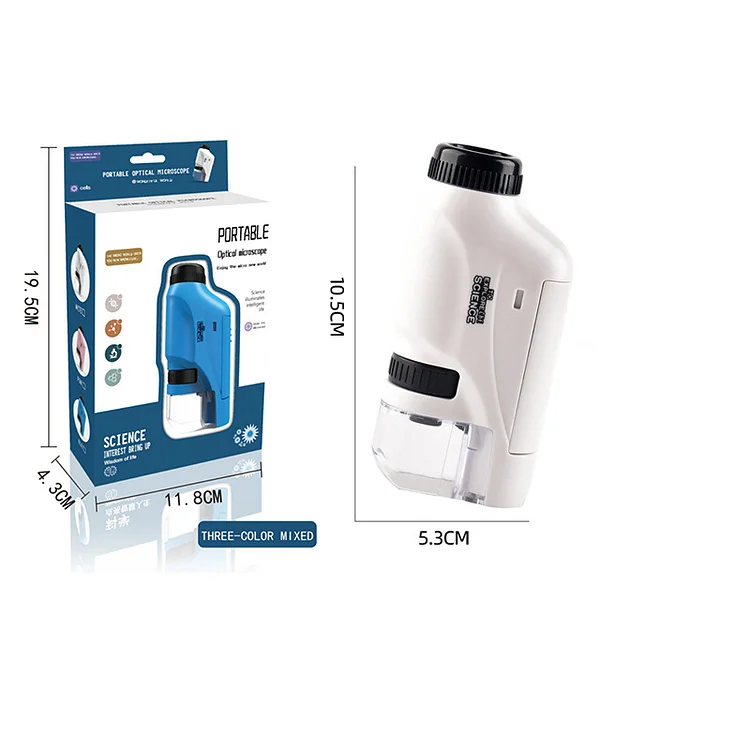 🔥BUY 1 GET 1 FREE SHIPPING🔥Kid's Portable Pocket Microscope With Adjustable Zoom 60-120x