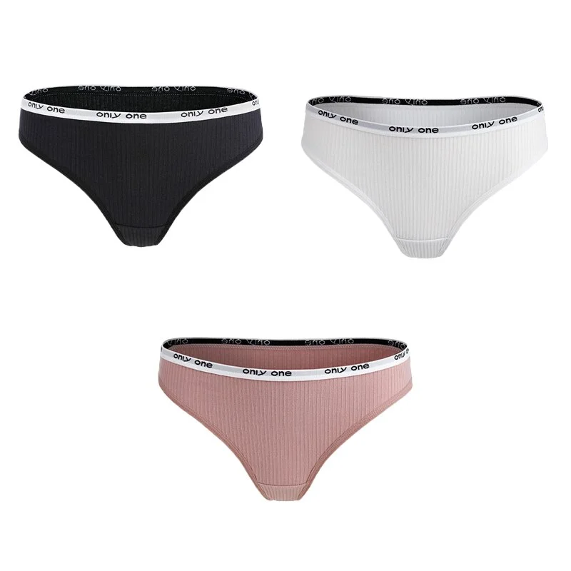 Billionm pcs/lot Cotton G-string Women Thongs S-4XL Sexy Panties Underpants Letter Femme Underwear Thong Design Pantys Lingerie