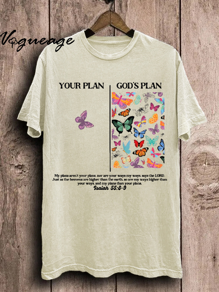 Your Plan God's Plan Unisex Washed T-Shirt