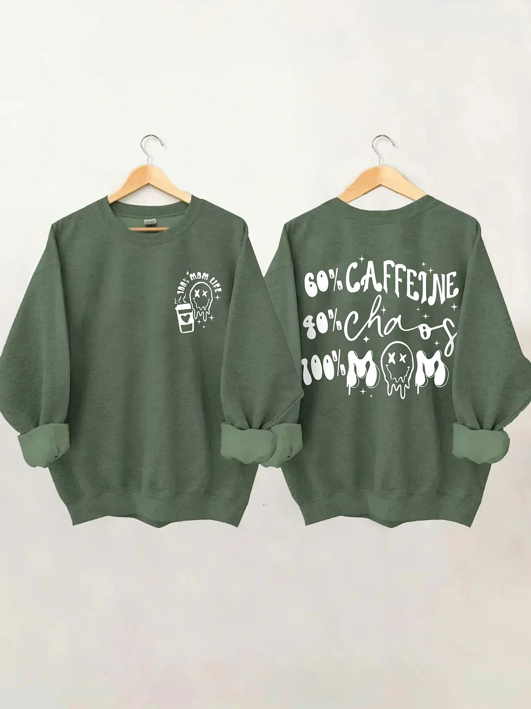 Caffeine And Chaos Mom Sweatshirt