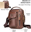 BAIGIO Umh&auml;ngetasche Herren Leder Schultertasche Vintage Crossbody Bag Messenger Herrentasche zum Umh&auml;ngen Ledertasche M&auml;nner Tasche mit Abnehmbarem Gurt f&uuml;r Business Arbeit Reise