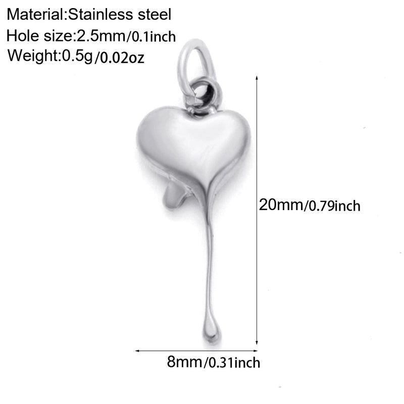 1 Piece 304 Stainless Steel Sunflower Compass Shark Pendant Jewelry Accessories