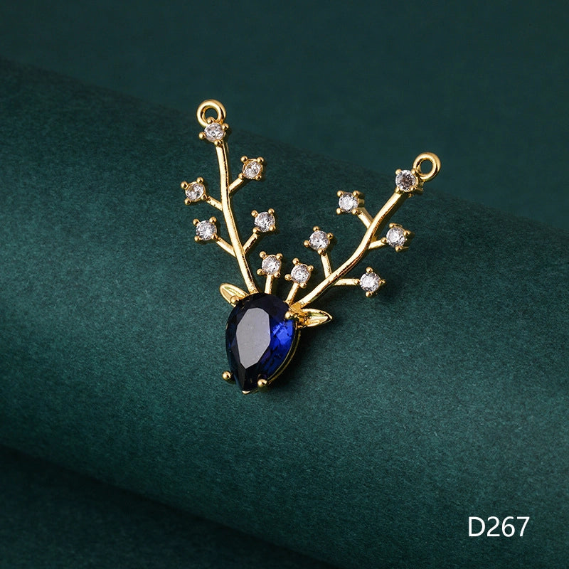 1 Piece 1-2cm Copper Zircon Geometric Jewelry Accessories Pendant