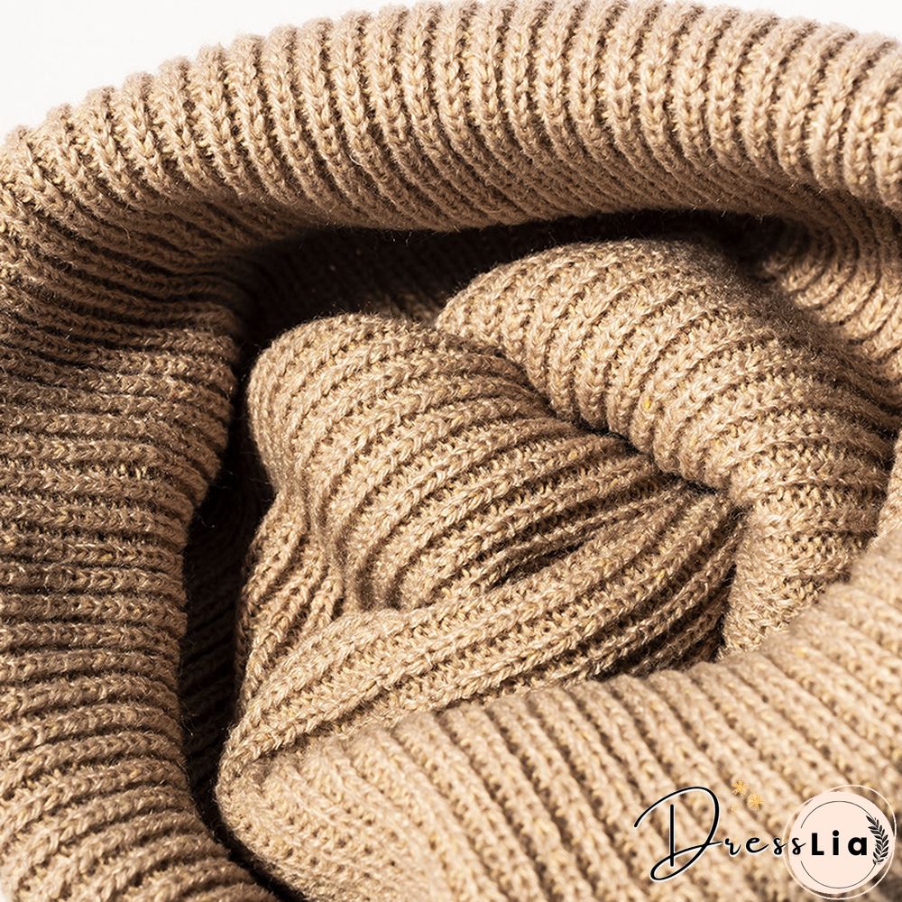 Basic Knitted Cold Hat For Autumn And Winter