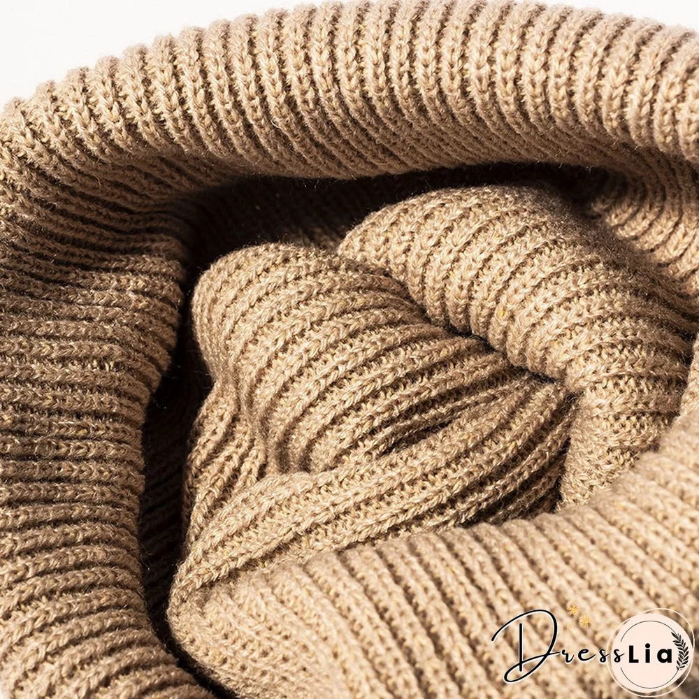 Basic Knitted Cold Hat For Autumn And Winter