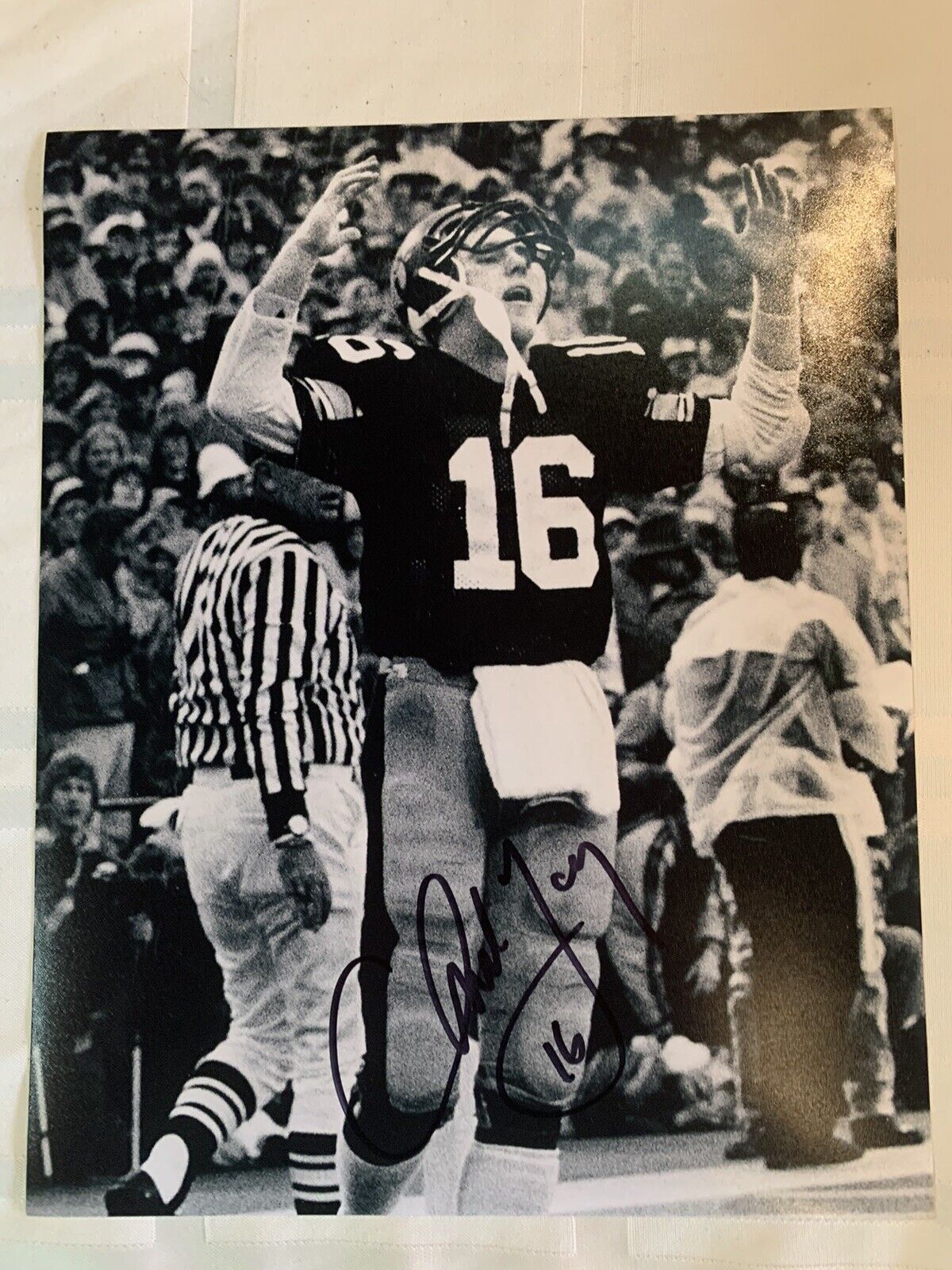 Chuck Long Signed 8x10 Photo Poster painting Pic Auto Iowa