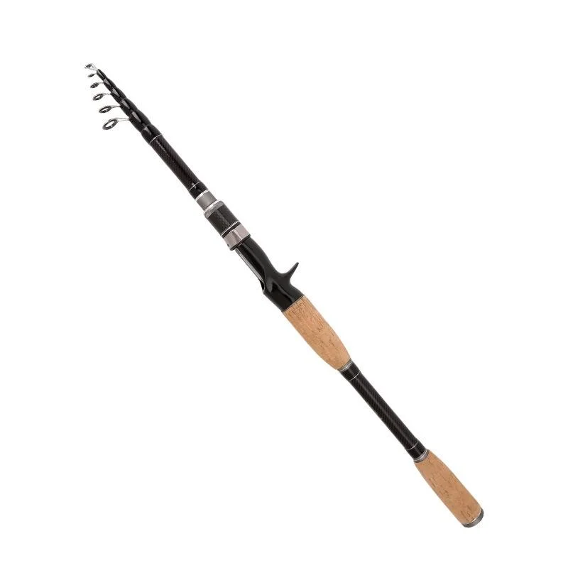 Telescopic Carbon Lure Rod Short Section Fishing Casting Rod, Length: 1.8m