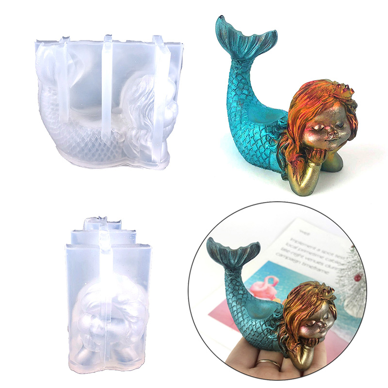 Craft a Siren's Charm with CrazyMold's 3D Mermaid Candle Holder Resin