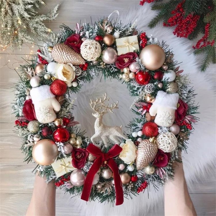 🔥Last Day 40% OFF🔥Luxury Christmas Front Door Wreath Decor