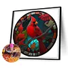 4pcs Diamond Painting -DIY Round Drill Stained Glass Animal
