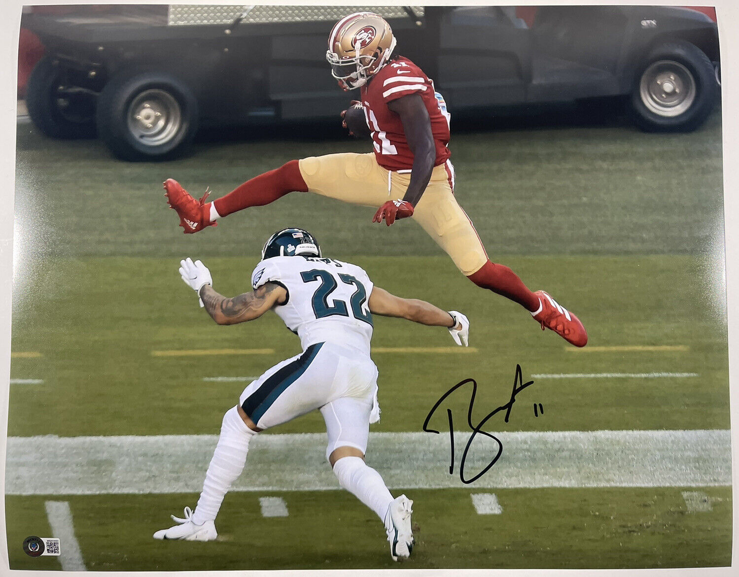 BRANDON AIYUK SIGNED AUTOGRAPH 16x20 Photo Poster painting SAN FRANCISCO 49ERS BAS WITNESS COA