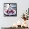 Girl With A Fancy Skirt - Partial Special Shaped Diamond Painting 30*30cm