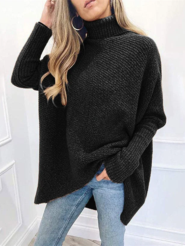 Women Long Sleeve Turtle Neck knit Sweaters