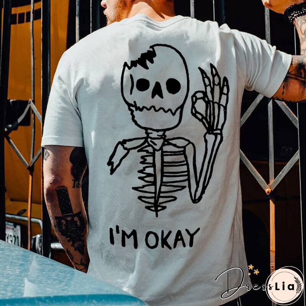 I'M Okay Printed Comfortable Men's T-Shirt