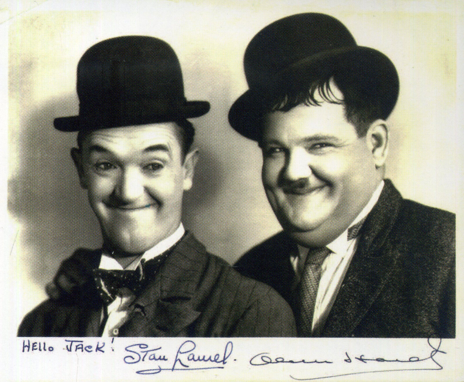 STAN LAUREL & OLIVER HARDY Autographed Photo Poster paintinggraph - Comedy Film Actors preprint