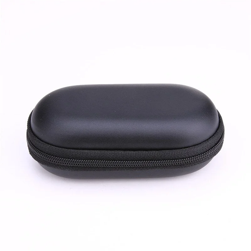 Earphone Holder Case Storage Carrying Hard Bag Earphone Pouches Storage Cases Black Box Coin Purse USB Cable Key Organizer