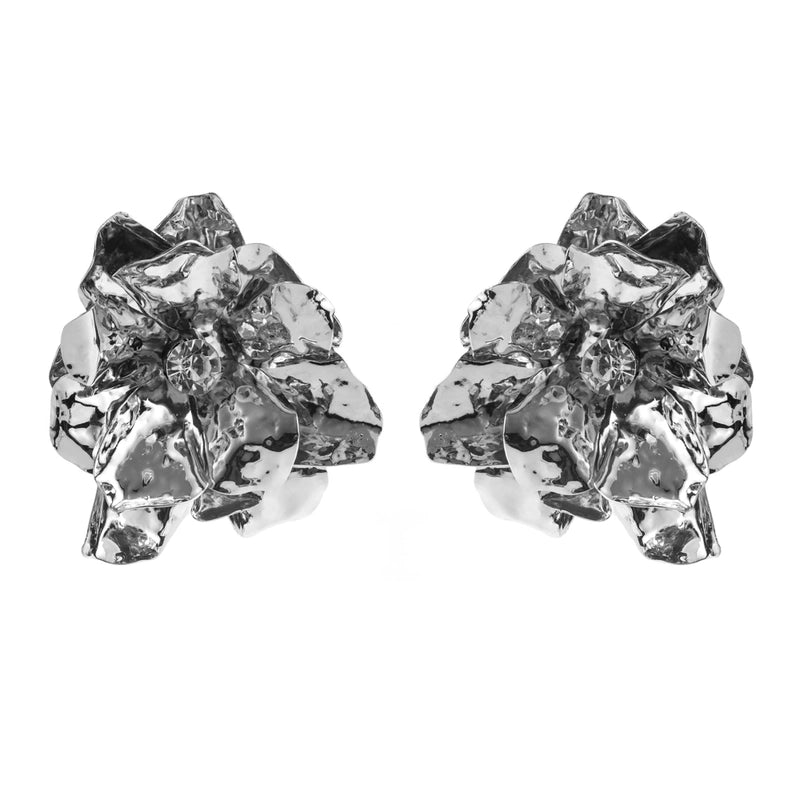 1 Pair Casual Vacation Flower Inlay Alloy Rhinestones Gold Plated Silver Plated Ear Studs