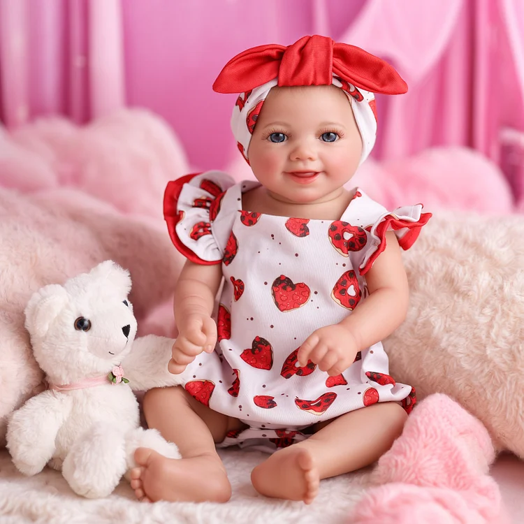 [Valentine's Day Gifts Warmth]Babeside Smiling Reborn Baby Sunny 17'' Little Infant Girl Healing of the Heart