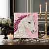 DIY Pearl Painting Unicorn for Home Decor with Frame(30*30cm)