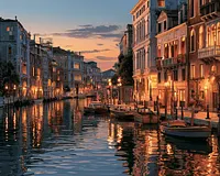 Venice Canal Evening - Diamond Painting
