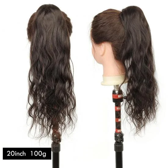  YVONNE Body Wave Clip In Ponytails For Women Natural Color 100% Human Hair Ponytail Extensions 