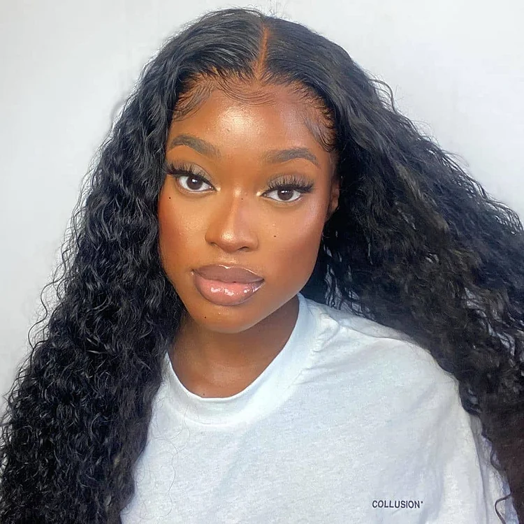 Curly Glueless 13x6 Pre-Made Fake Scalp Lace Frontal Wig
