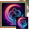 Silhouette Of A Beautiful Girl - 11CT Stamped Cross Stitch - 40*40cm