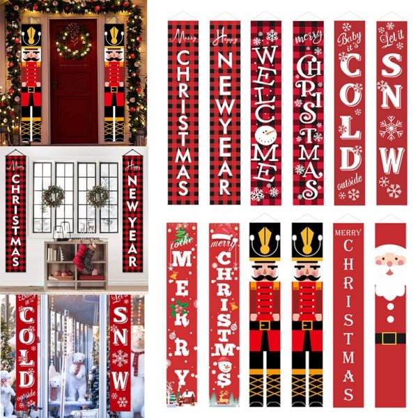 Outdoor Christmas Decorations For Home - Christmas In July - Modern Farmhouse Decor - Merry Christmas Happy New Year Red Buffalo Check Plaid Porch Signs - Rustic Xmas Banners For Indoor Outside Front Door Living Room Kitchen Wall Party - Shop Trendy Women's Fashion | TeeYours