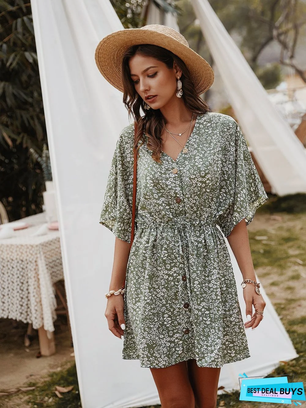 Women's Dress Spring/Summer Small Broken Flower Skirt