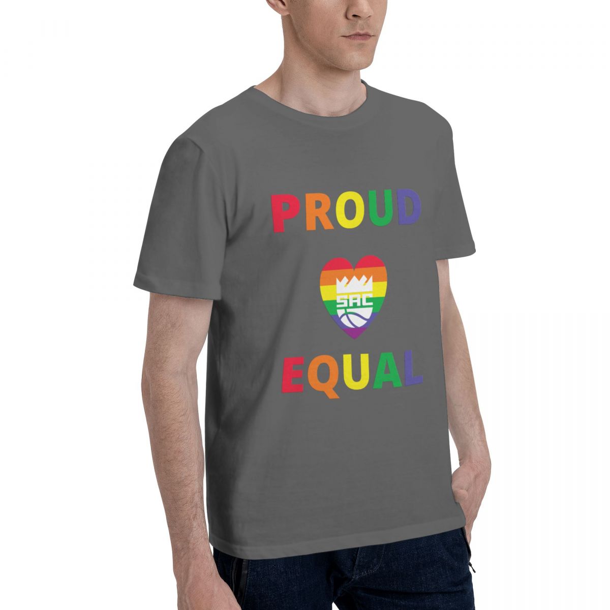 Sacramento Kings Proud & Equal Pride Printed Men's Cotton T-Shirt