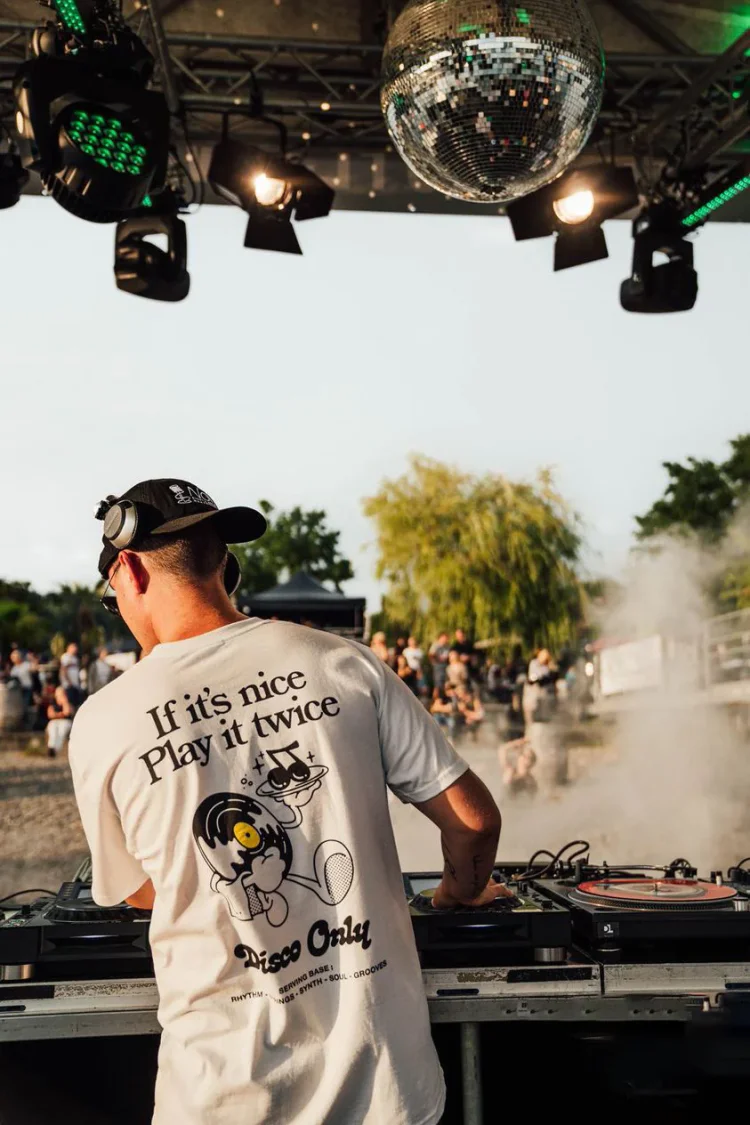 DISCO ONLY 'Play it Twice V2' Tee - White