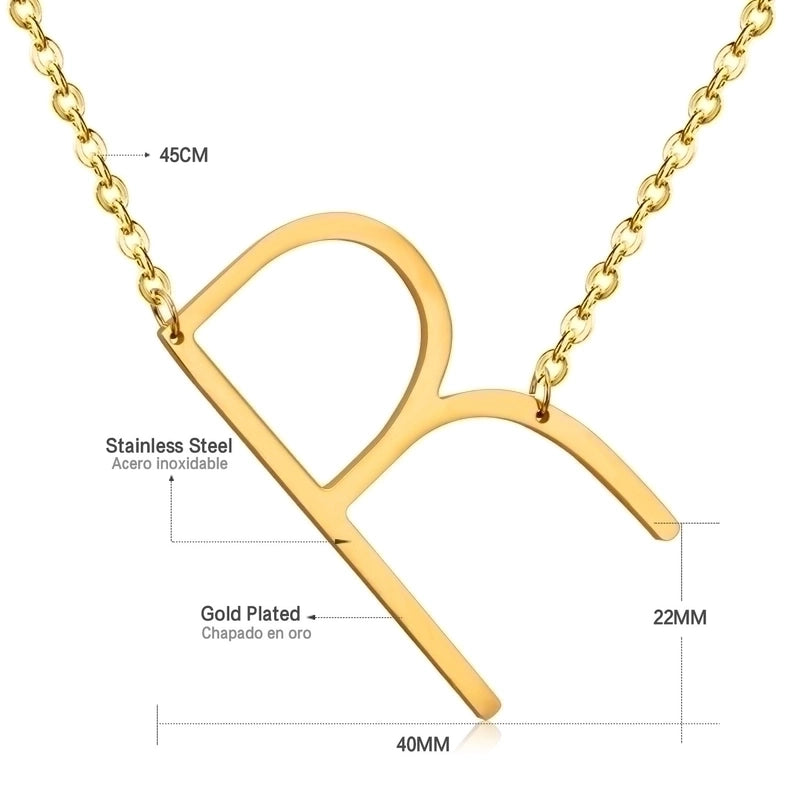 Stainless Steel Fashion Plating Letter Necklace