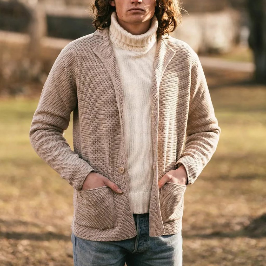 Knitted Color Block Warm Winter Sweater