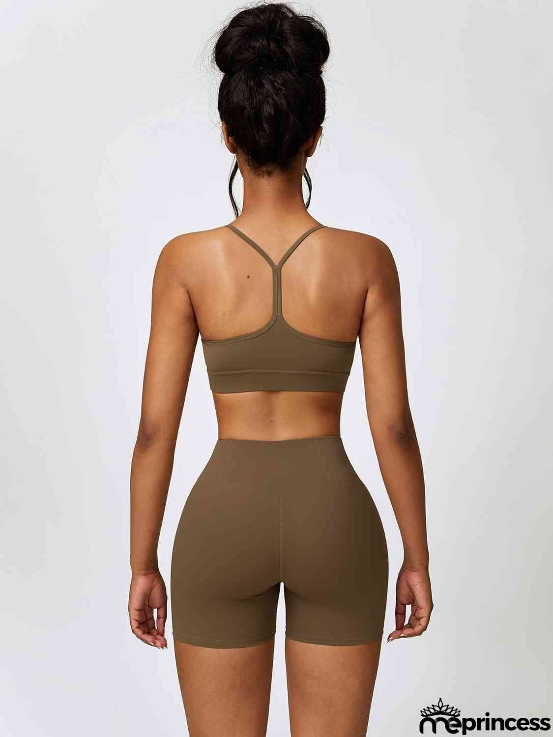 Sport Bra and Wide Waistband Shorts Set