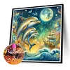 Diamond Painting -5D Full Round Drill 3 Dolphin(40x40cm)
