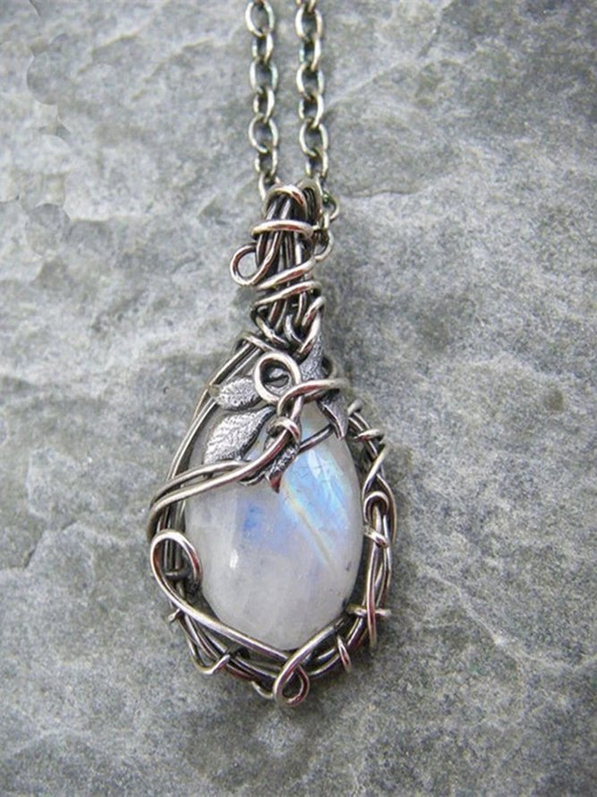 Moonstone Charm Necklace  Necklace