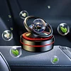 Solar Car Air Freshener Rotating Car Aromatherapy Diffuser Air Purifier (Black)
