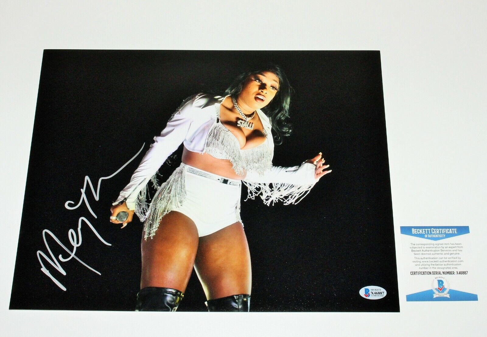 SEXY RAPPER MEGAN THEE STALLION SIGNED 11x14 Photo Poster painting 2 BECKETT COA WAP SAVAGE PETE