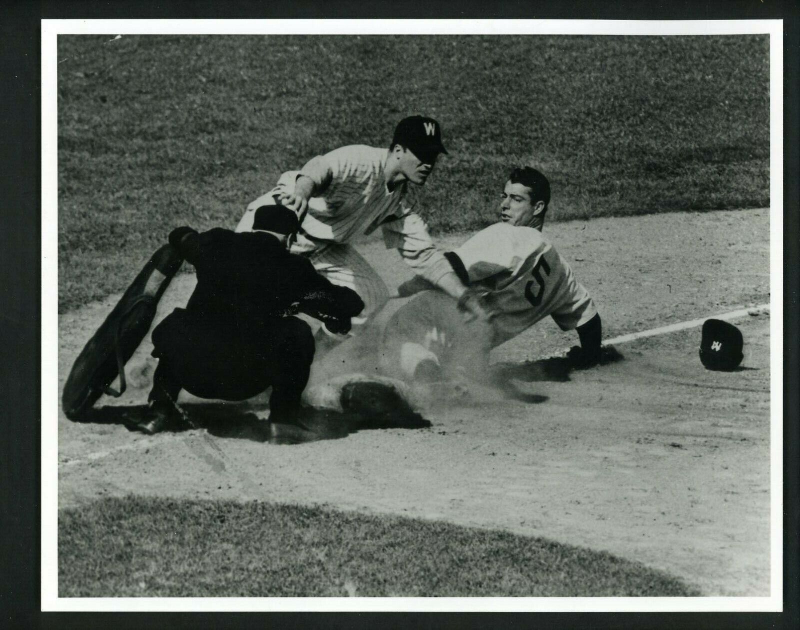 Joe DiMaggio sliding action circa 1940's Image Type IV Press Photo Poster painting Yankees