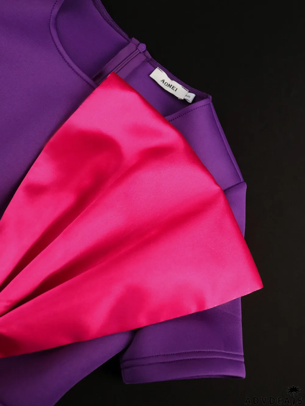 spring color contrast Bodycon Career wind big bow decoration dress Bow Dress