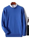 New Men's Round Neck Casual Business Knitted Cashmere Sweater