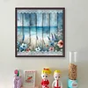 Seaside Wood Panel Painting-11CT Stamped Cross Stitch 40*40cm