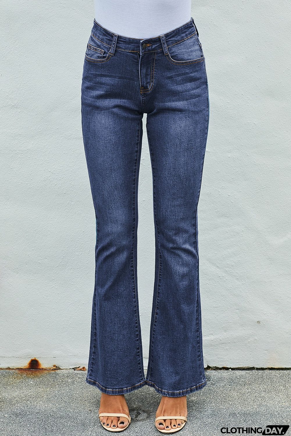 Wash Vintage Wide Leg Jeans