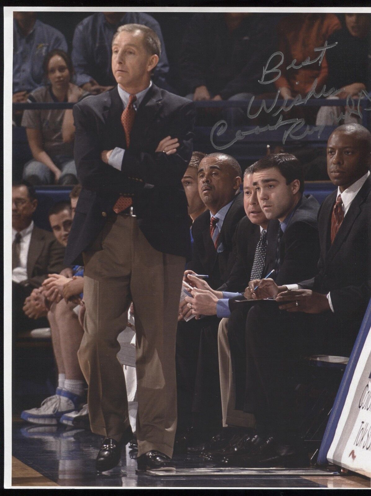 Jeff Reynolds Signed 8.5 x 11 Photo Poster painting College NCAA Basketball Coach Autographed